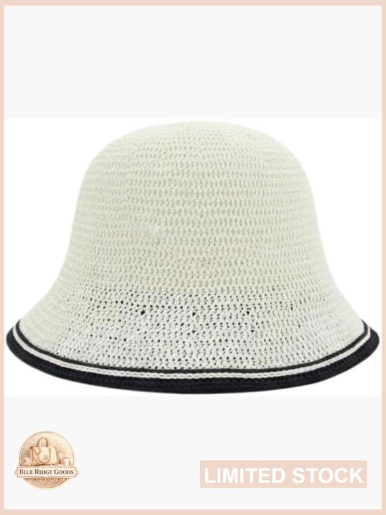 Straw Bucket Hat UPF 50+ Sun Protection Packable Adjustable Summer Holiday main image 5